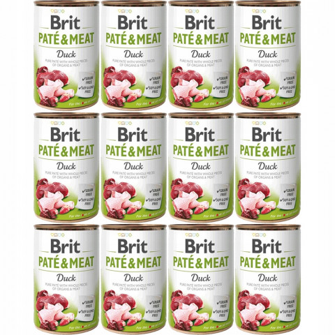 BRIT Paté & Meat Duck - mokré krmivo pro psy - 12x400g - Fotogalerie 1