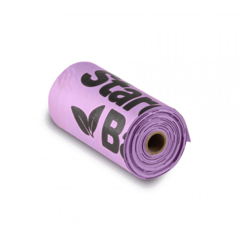 STARCHBAG BIO sáčky na exkrementy kompostovatelné lila – 8x15 ks - Fotogalerie 8