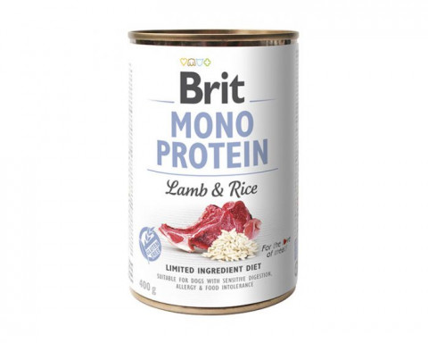 BRIT MONO PROTEIN Mokré krmivo pro psy Jehněčí s rýží 400 g - Fotogalerie 1