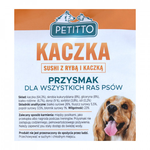 PETITTO Sushi s rybou a kachnou - pochoutka pro psy - 500 g - Fotogalerie 3