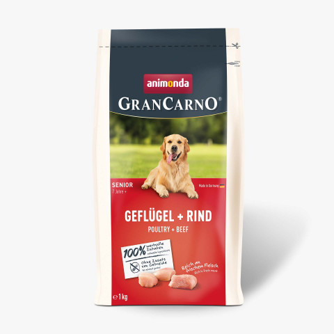 ANIMONDA Gran Carno Senior Drůbež s hovězím - suché krmivo pro psy - 1 kg - Fotogalerie 1