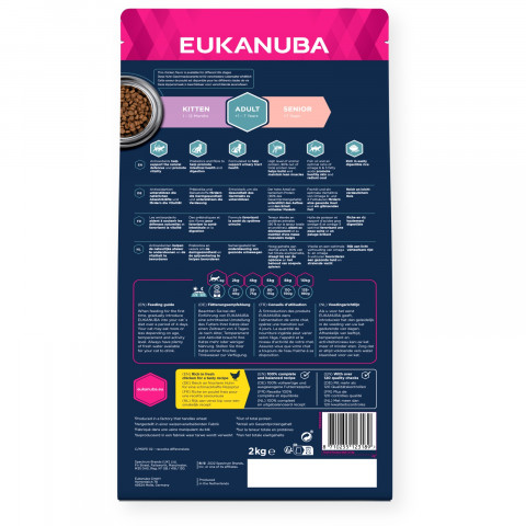 EUKANUBA Adult Chicken - suché krmivo pro kočky - 2kg - Fotogalerie 3