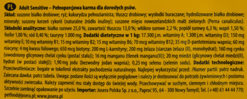 JOSERA JosiDog Adult Sensitive - suché krmivo pro psy - 15 kg - Fotogalerie 2