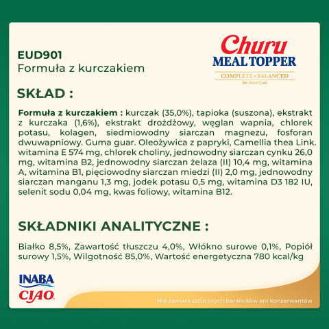 INABA Churu Meal Topper Chicken - pamlsek pro psa - 4 x 14g - Fotogalerie 2