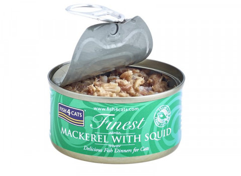 FISH4CATS Mackerel with squid - mokré krmivo pro kočky - 70g - Fotogalerie 2