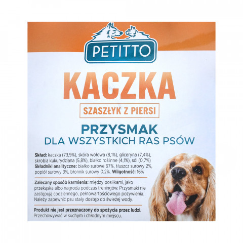 PETITTO Kebab z kachních prsou - pochoutka pro psy - 500 g - Fotogalerie 3