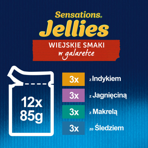  Purina Felix Sensations Mix krůta, makrela, jehněčí, sleď - vlhké krmivo pro kočky - 12x85 g - Fotogalerie 10