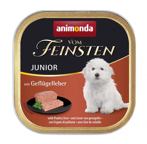 ANIMONDA Vom Feinsten Junior Poultry liver - vlhké krmivo pro psy - 150g - Fotogalerie 1