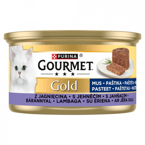 PURINA Gourmet Gold Mousse with lamb - mokré krmivo pro kočky - 24x85g - Fotogalerie 3