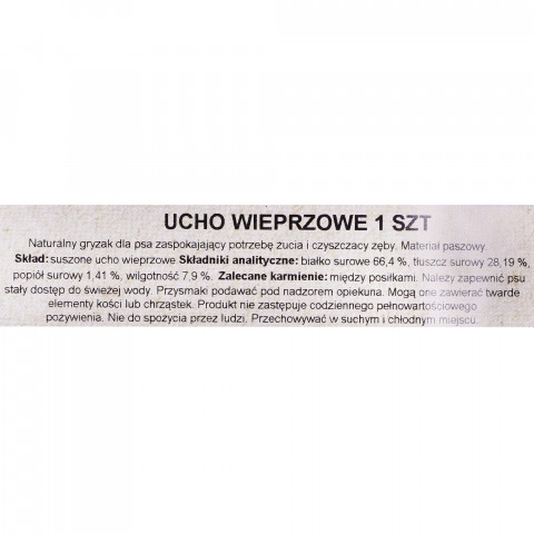 Žvýkačka pro psy PETMEX Vepřové ucho 40g 1ks - Fotogalerie 2