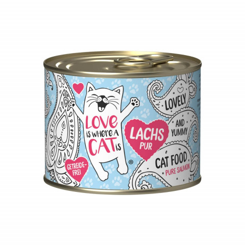 LOVE IS WHERE A CAT IS® Salmon - mokré krmivo pro kočky - 190g - Fotogalerie 1