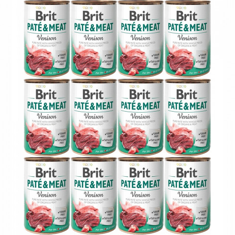 BRIT Paté & Meat Venison - vlhké krmivo pro psy - 12x400g - Fotogalerie 1