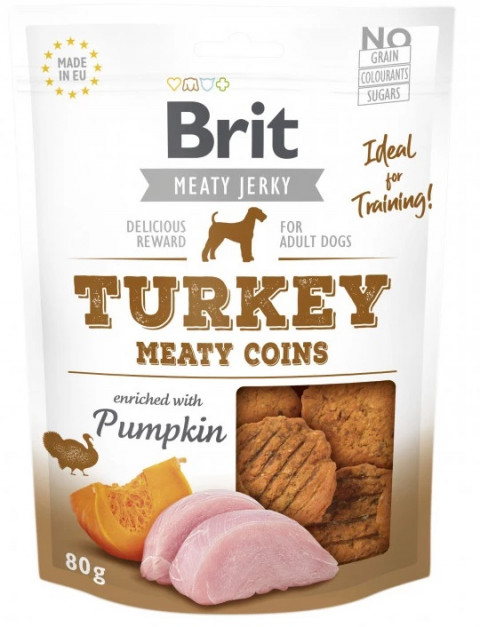 BRIT Meaty Jerky Meaty Coins Turkey - pochoutka pro psy - 200 g - Fotogalerie 2