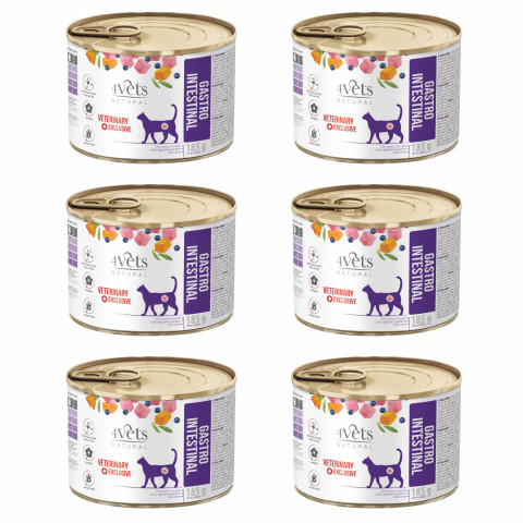  4VETS Natural Gastro Intestinal Cat - vlhké krmivo pro kočky - 6x185g - Fotogalerie 1