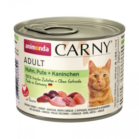 ANIMONDA Carny Adult Chicken, turkey, rabbit - mokré krmivo pro kočky - 200g - Fotogalerie 1