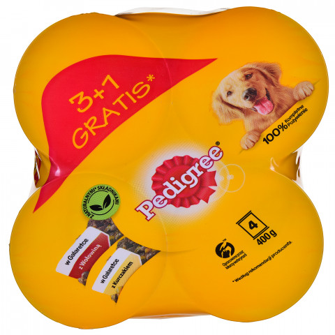 PEDIGREE Beef and chicken with jelly - Mokré krmivo pro psy - 4x400 g - Fotogalerie 2