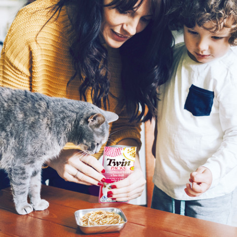 INABA CAT Twin tuňák s kuřecím v bujónu – pochoutka pro kočky – 2x40g - Fotogalerie 2
