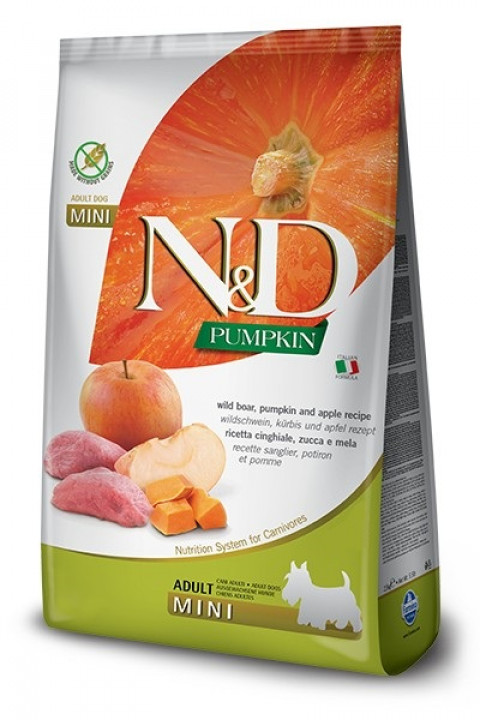 FARMINA N&D Pumpkin Adult Mini Boar&Apple - suché krmivo pro psy - 7 kg - Fotogalerie 1