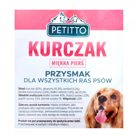 PETITTO Měkká kuřecí prsa - pochoutka pro psy - 500 g - Fotogalerie 3