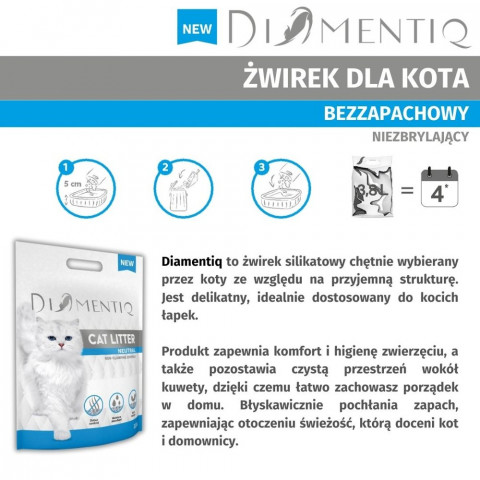 DIAMENTIQ Neutral - Stelivo pro kočky - 30 l - Fotogalerie 2