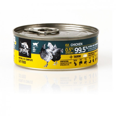 3COTY Chicken with spirulina - mokré krmivo pro kočky - 80g - Fotogalerie 1