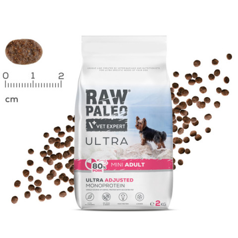 RAW PALEO Ultra Pork Mini Adult - suché krmivo pro psy - 750g - Fotogalerie 3