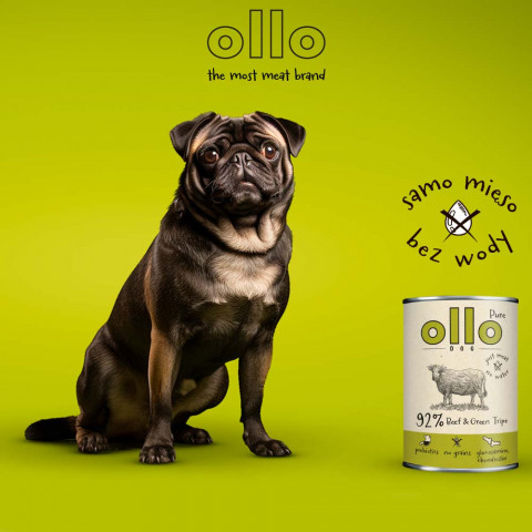 OLLO Pure Beef and Green tripe - vlhké krmivo pro psy - 400g - Fotogalerie 8