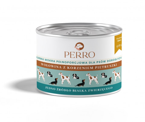 PERRO Beef with parsley root - mokré krmivo pro psy - 410g - Fotogalerie 1