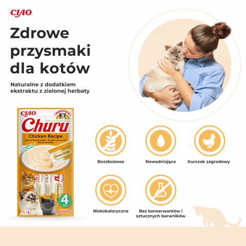 INABA Churu Kuře - pamlsek pro kočky - 4x14 g - Fotogalerie 7
