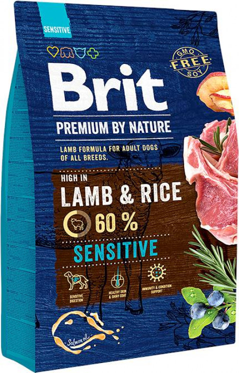 BRIT Premium by Nature Sensitive Lamb with rice - suché krmivo pro psy - 3 kg - Fotogalerie 1