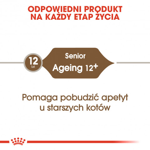 Royal Canin Senior Ageing 12+ suché krmivo pro kočky Drůbež, Zeleninová 0,4kg - Fotogalerie 8