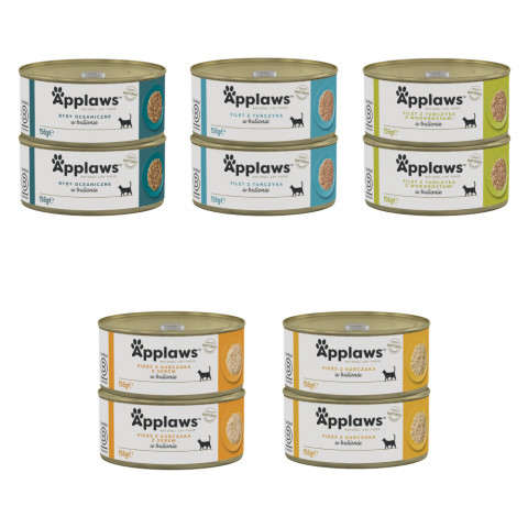 APPLAWS Mix Samks - mokré krmivo pro kočky - 10x156g - Fotogalerie 1