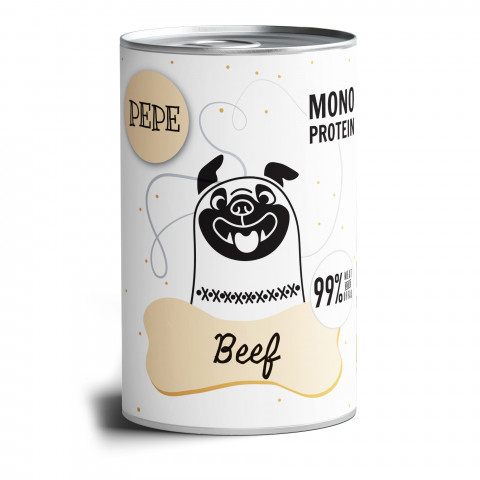 PAKA ZWIERZAKA Pepe Beef - vlhké krmivo pro psy - 400g - Fotogalerie 1