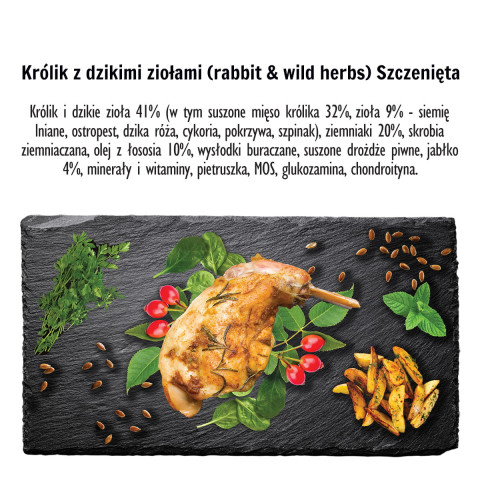 PAKA ZWIERZAKA Puppy Rabbit with wild herbs S - suché krmivo pro psy - 3kg - Fotogalerie 3