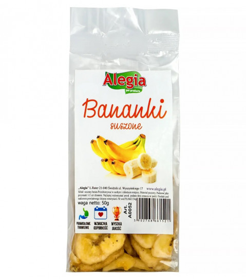 ALEGIA Dried bananas - lahůdka pro hlodavce a králíky - 60g - Fotogalerie 1