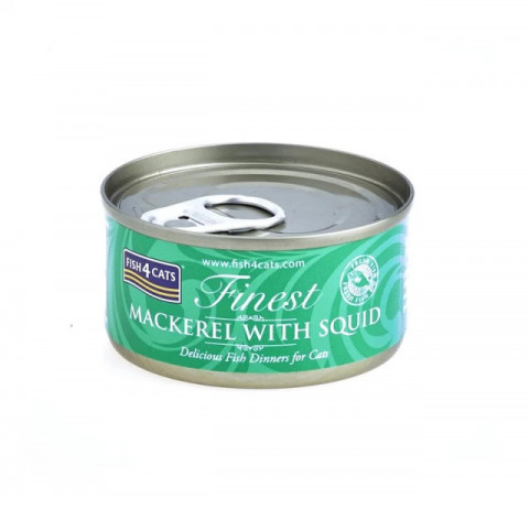 FISH4CATS Mackerel with squid - mokré krmivo pro kočky - 12x70g - Fotogalerie 2