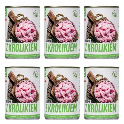 TUF TUF Krmivo pro králíky - mokré krmivo pro psy - 6x400g - Fotogalerie 1