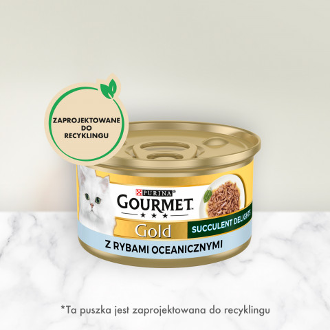 PURINA Gourmet Gold Succulent Delights Ocean fish - mokré krmivo pro kočky - 85g - Fotogalerie 5