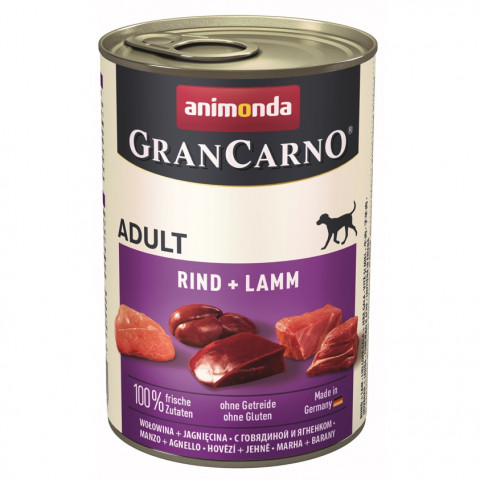 ANIMONDA GranCarno Adult Hovězí a jehněčí - mokré krmivo pro psy - 400 g - Fotogalerie 1