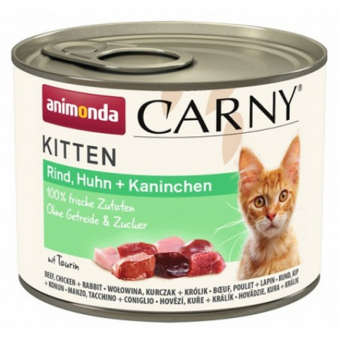 ANIMONDA Carny Kitten Beef, chicken and rabbit - mokré krmivo pro kočky - 200g - Fotogalerie 1