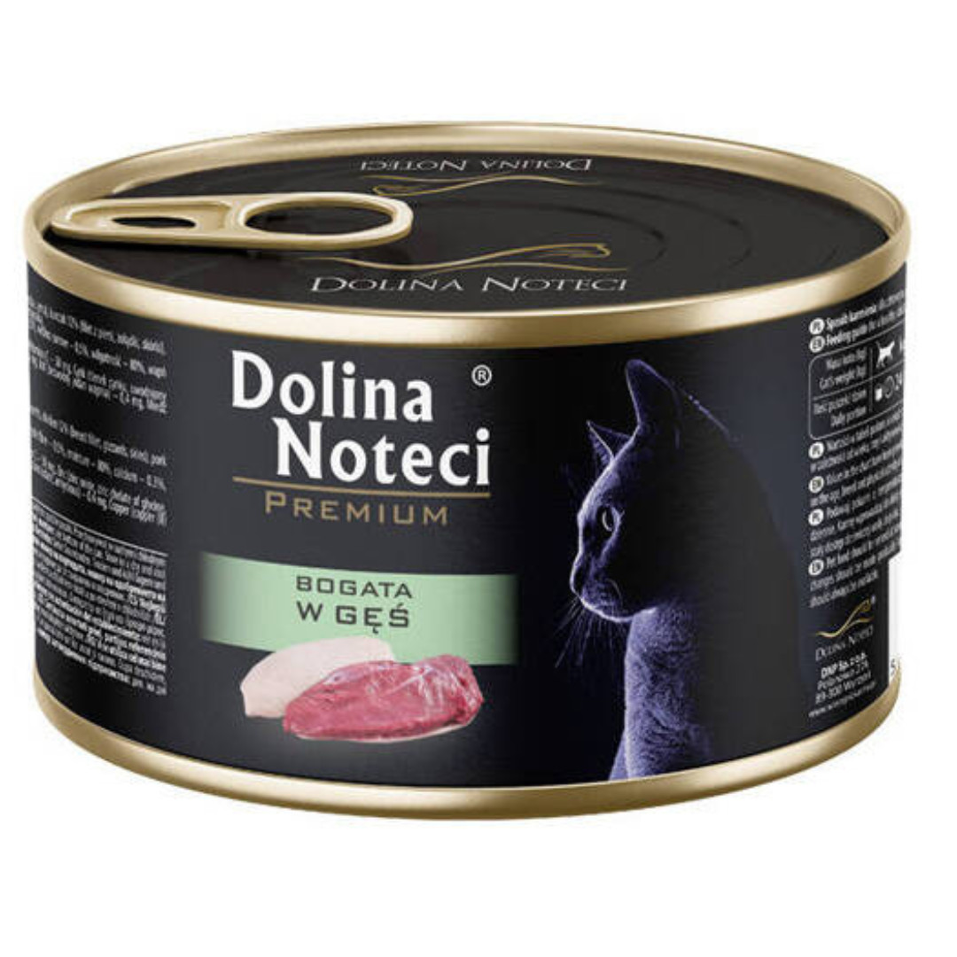 DOLINA NOTECI Premium mokré krmivo pro kočky bohaté na husu - 24x185g - foto 1
