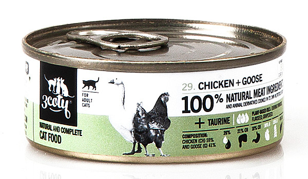 3COTY Chicken with goose - mokré krmivo pro kočky - 6x80g - foto 9