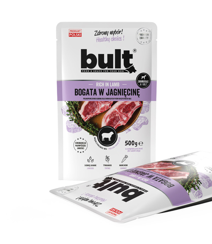 BULT Mleté maso bohaté na jehněčí - vlhké krmivo pro psy - 24x500g - foto 1