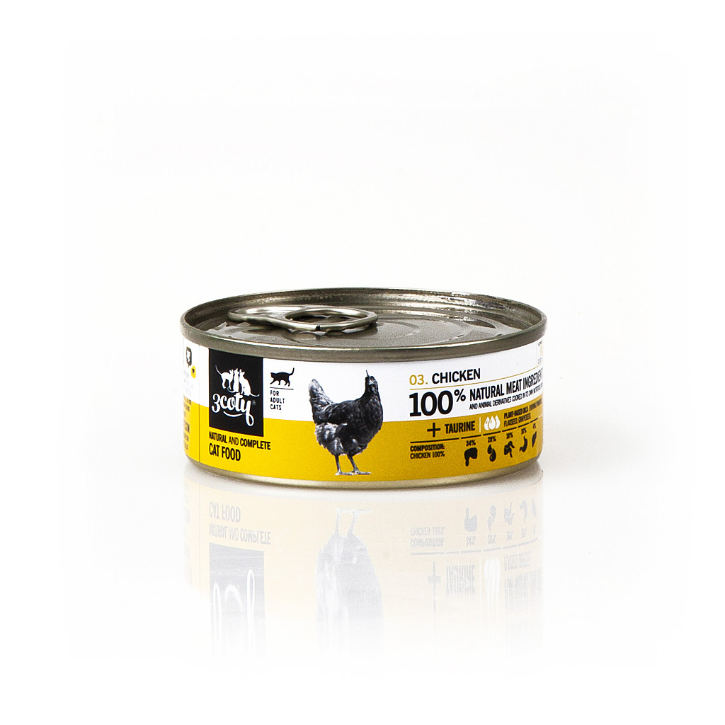 3COTY Chicken - mokré krmivo pro kočky - 6x80g - foto 1