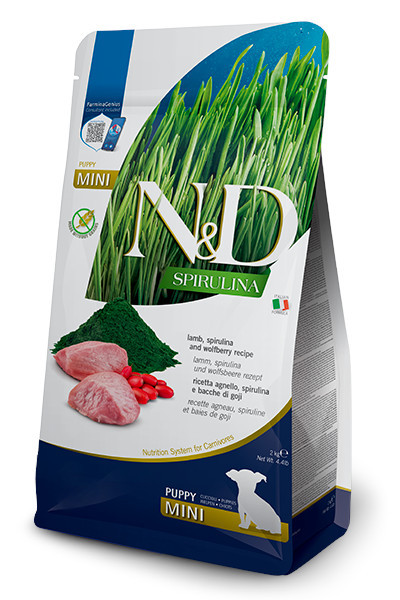 FARMINA N&D Spirulina Lamb Puppy Mini - suché krmivo pro psy - 2 kg - foto 3