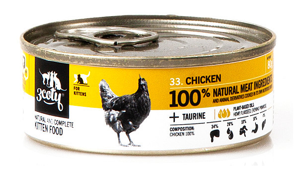 3COTY Chicken For kittens - mokré krmivo pro kočky - 24x80g - foto 10