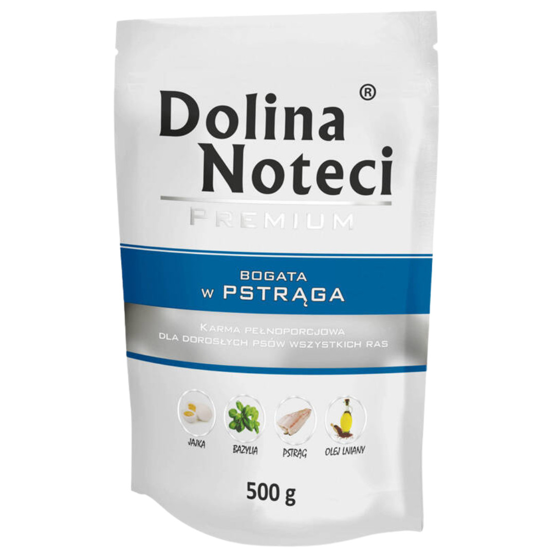 Dolina Noteci Premium bohaté na pstruhy - mokré krmivo pro psy - 500 g - foto 1