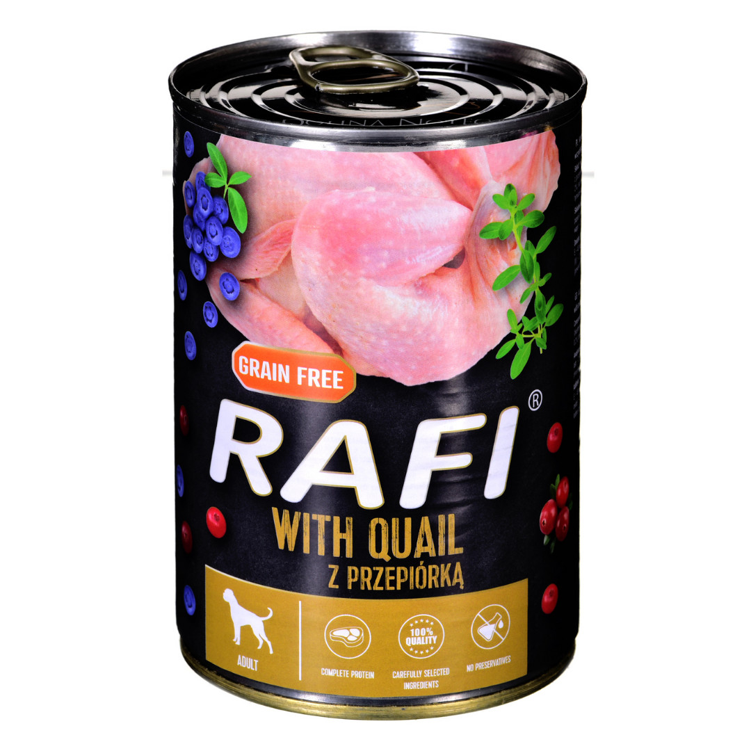 DOLINA NOTECI Rafi with quail - Mokré krmivo pro psy - 400 g - foto 1