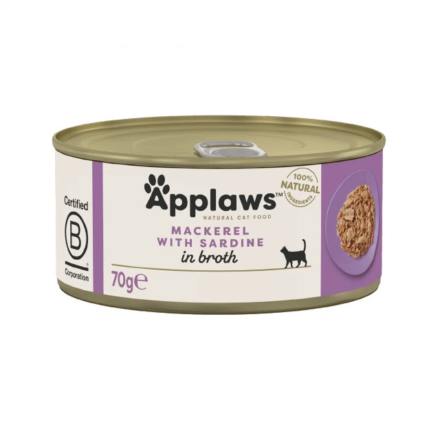 APPLAWS Fish selection multipack in broth - mokré krmivo pro kočky - 12x70g - foto 5