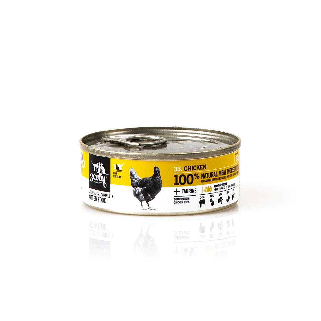 3COTY Chicken For kittens - mokré krmivo pro kočky - 24x80g - foto 1